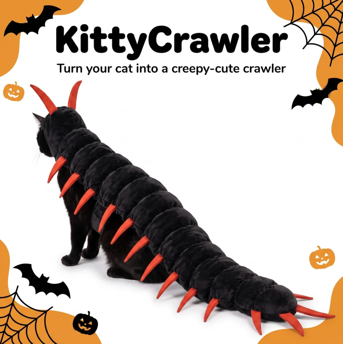 KittyCrawler™ Cat Centipede Costume | Soft Plush, Adjustable Fit