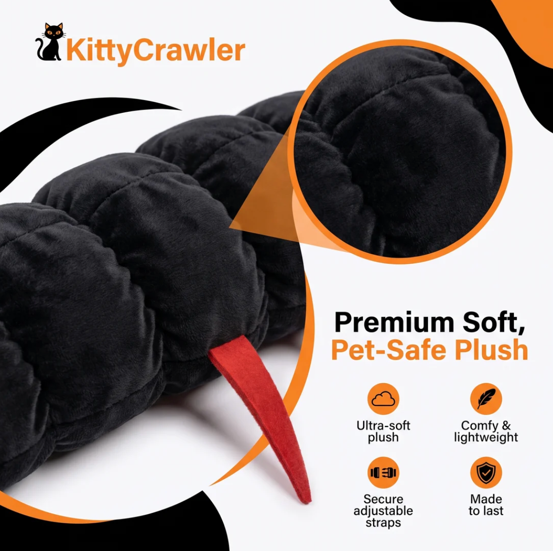 KittyCrawler™ Cat Centipede Costume | Soft Plush, Adjustable Fit
